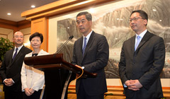 特首:不会延迟表决方案 吁议员尊重民意