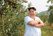 金正恩视察果园