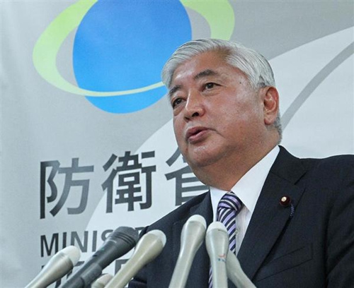 资料图：日本防卫大臣中谷元。