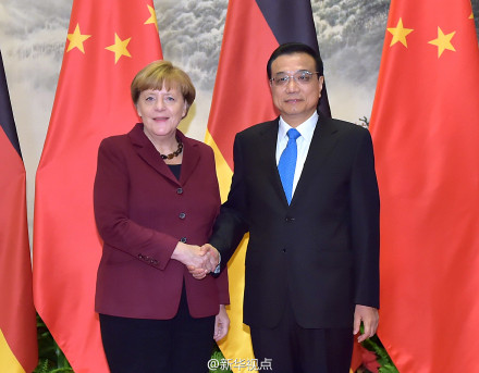默克尔会见李克强