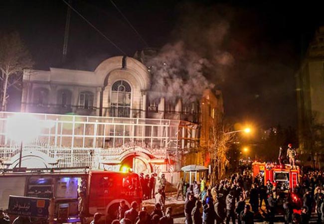 沙特处决47名囚犯 伊朗示威者焚烧沙特驻伊大使馆