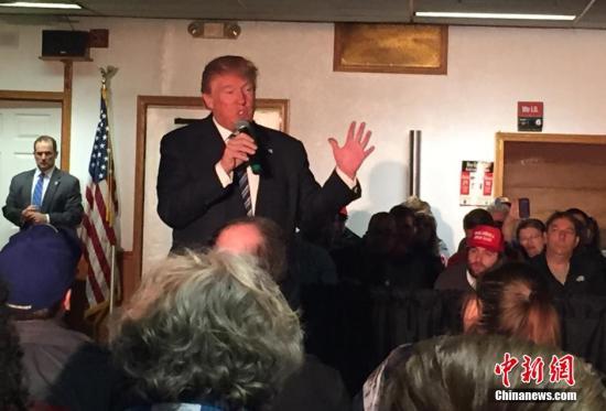 特朗普赢得新罕布什尔州初选 希拉里首败