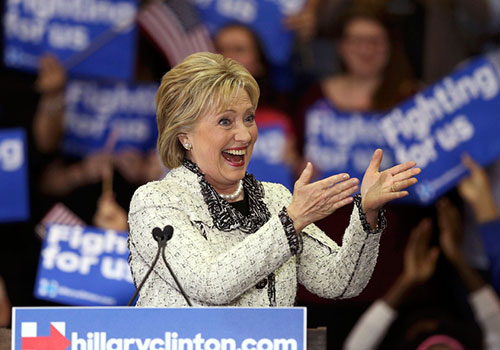 希拉里赢得美大选南卡州党内初选 备战超级星期二