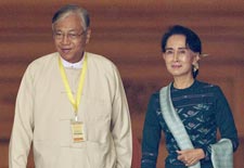 昂山亲信廷觉当选缅总统 中方冀巩固“胞波”情谊