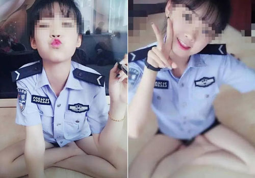 女辅警发警服自拍不雅照被辞退