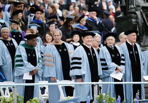 陈竺获颁哥大荣誉科学博士