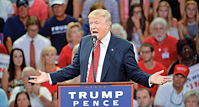 特朗普暗示“刺杀”希拉里 引美国舆论哗然