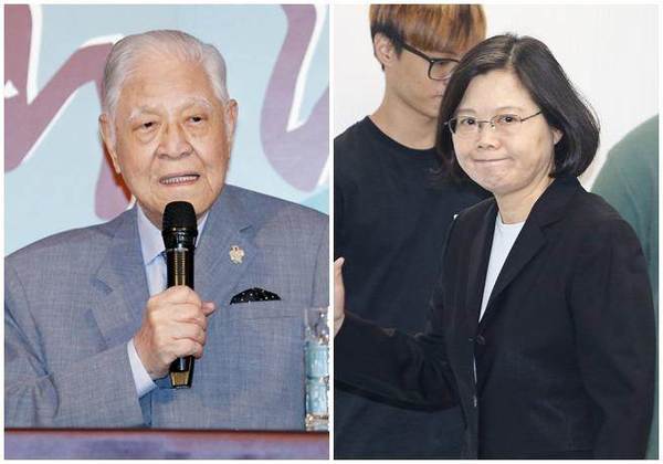 李登辉(左)和蔡英文(右)关系生变?(图片来源:台湾《中时电子报》)