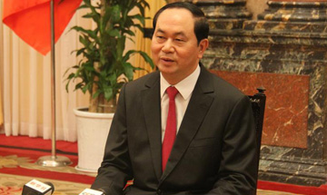 越南国家主席陈大光：“一带一路”有助于地区与世界和平、稳定、繁荣