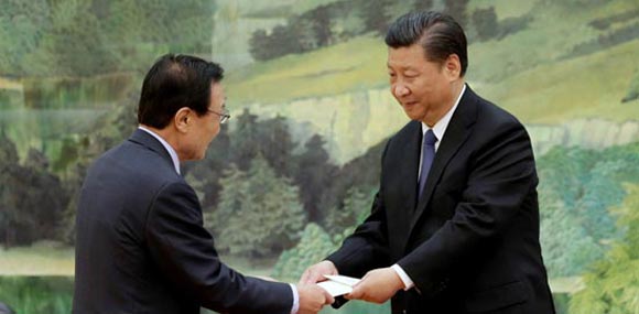 习近平晤韩国总统特使 冀推中韩关系早回正轨