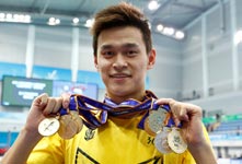 全运会孙杨六金一银收官