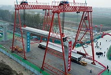 北京轨道交通新机场线开始架梁