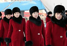 玄松月率乐团抵达江原道