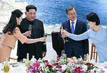 文在寅设晚宴欢迎金正恩夫妇