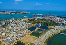 航拍海口江东新区 